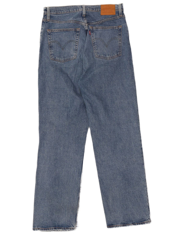 LEVI'S Womens Ribcage Distressed Straight Jeans W30 L29 Blue Cotton