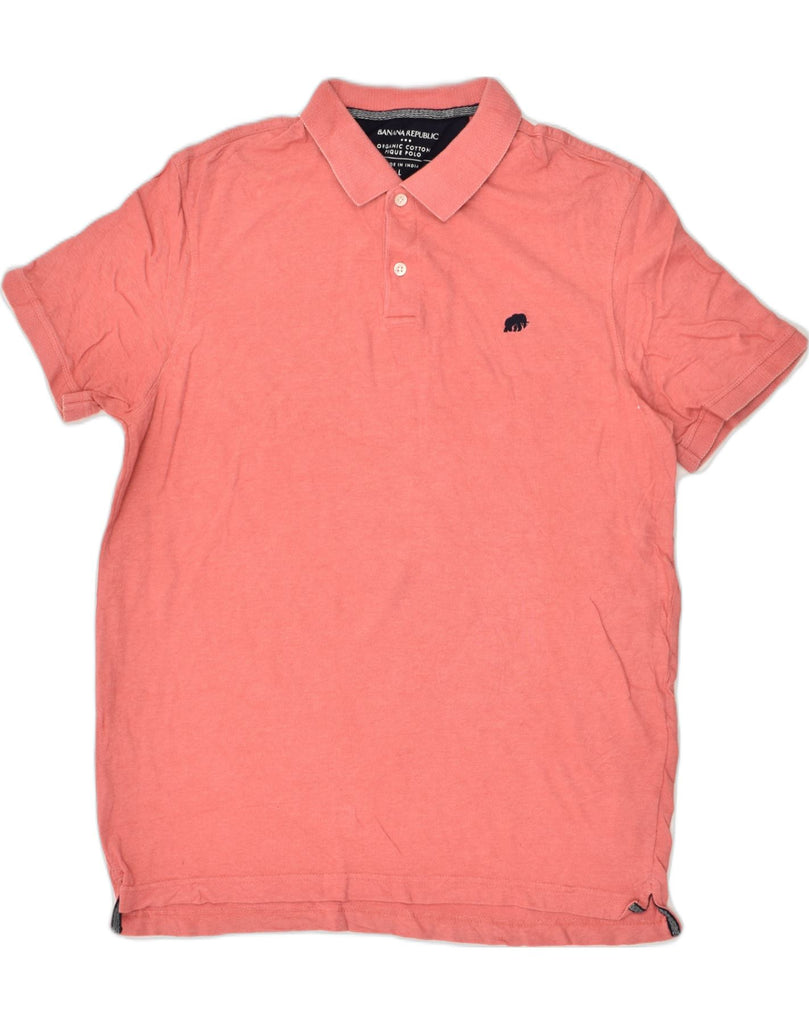 BANANA REPUBLIC Mens Polo Shirt Large Pink Cotton | Vintage Banana Republic | Thrift | Second-Hand Banana Republic | Used Clothing | Messina Hembry 