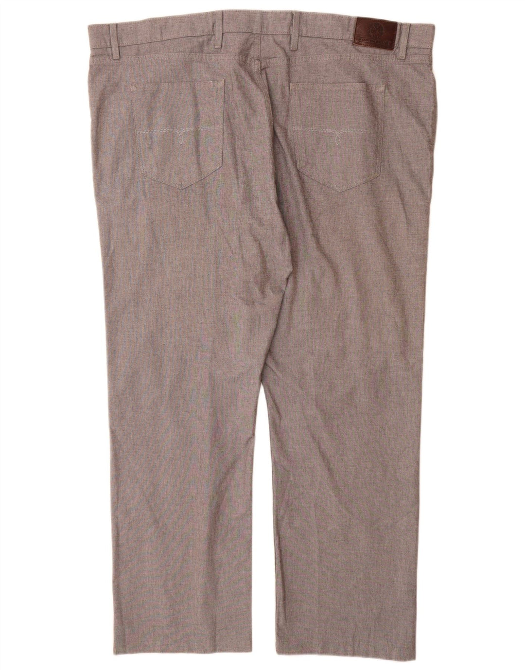 Marks & Spencer Mens Blue Harbour Straight Casual Trousers W44 L31 Grey