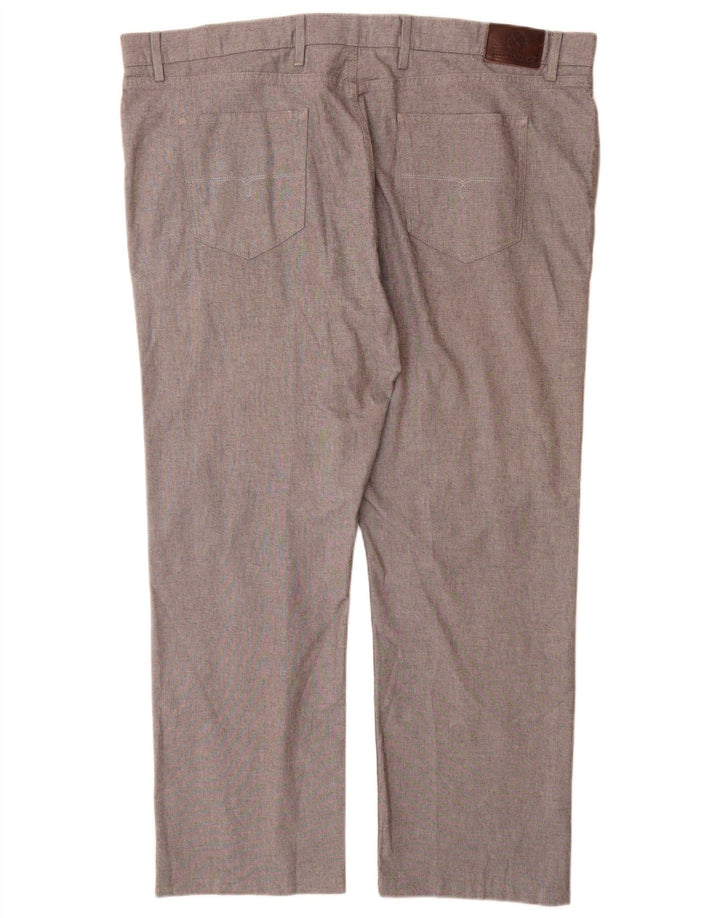 Marks & Spencer Mens Blue Harbour Straight Casual Trousers W44 L31 Grey