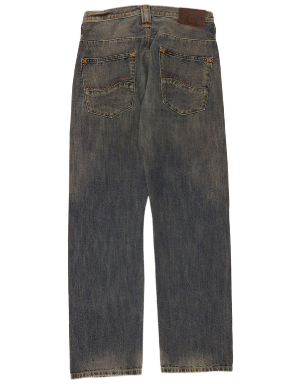 Lee Mens Straight Jeans W34 L34 Blue Cotton