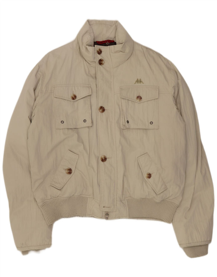 Kappa Mens Padded Jacket UK 42 XL Beige Polyester