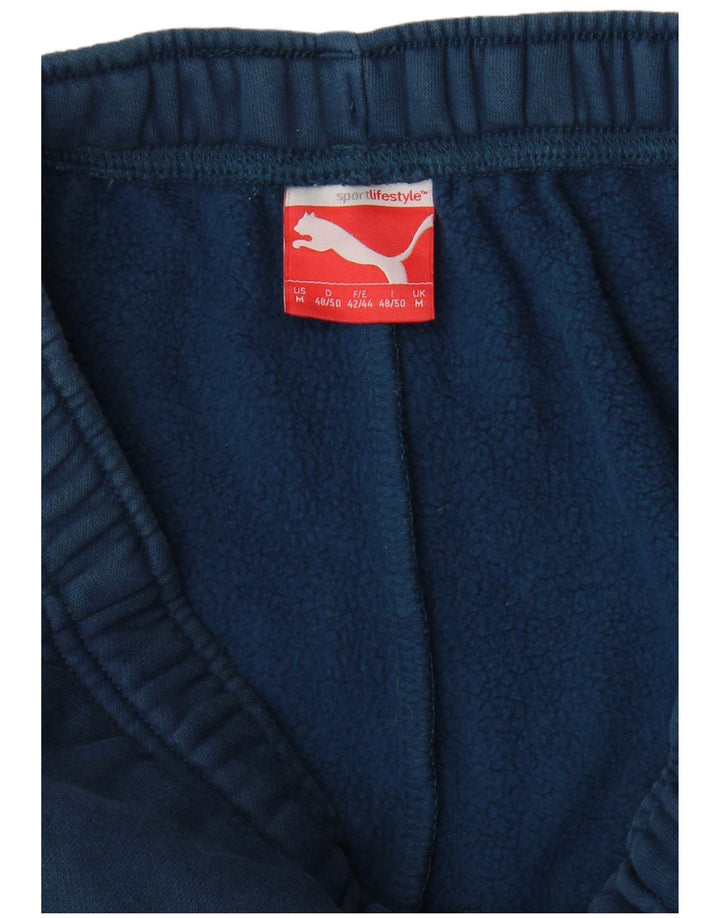 PUMA Mens Graphic Tracksuit Trousers Joggers Medium Navy Blue