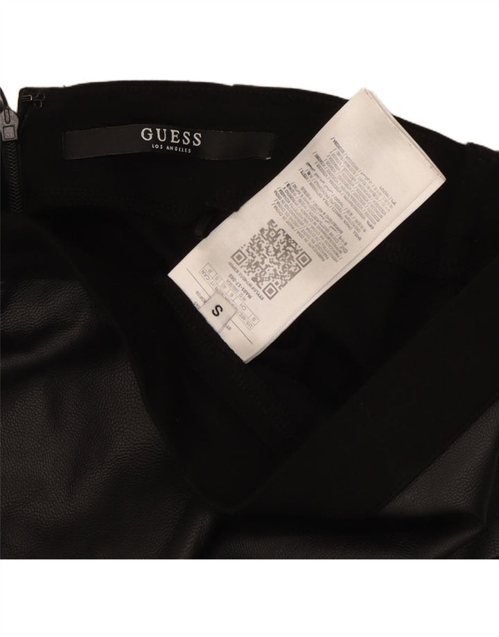 GUESS Womens Pencil Skirt UK 6 XS W26  Black Polyester