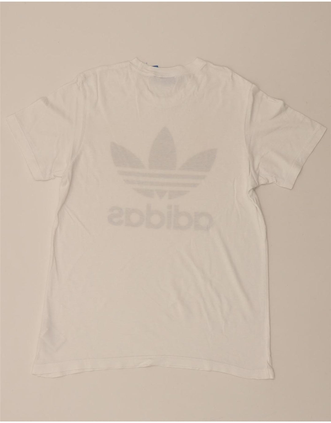 ADIDAS Mens Graphic T-Shirt Top Medium White Cotton Vintage Adidas and Second-Hand Adidas from Messina Hembry 