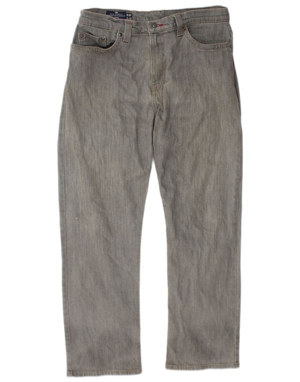 Marks & Spencer Mens Blue Harbour Straight Jeans W34 L29 Grey Cotton