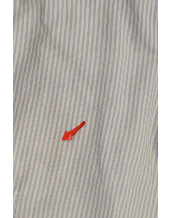 YUKO Mens Cargo Shorts IT 50 Large W36  Blue Pinstripe Cotton