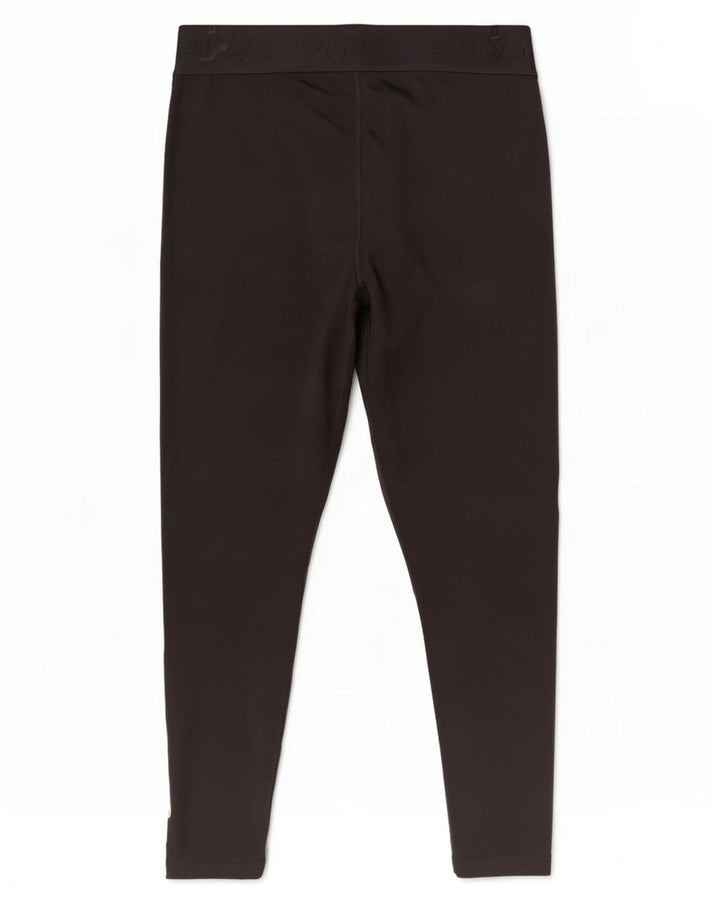 Puma Womens Crop Graphic Leggings UK 16 Large Black