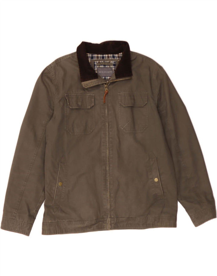 JOHN ROCHA Mens Bomber Jacket UK 40 Large Grey Cotton