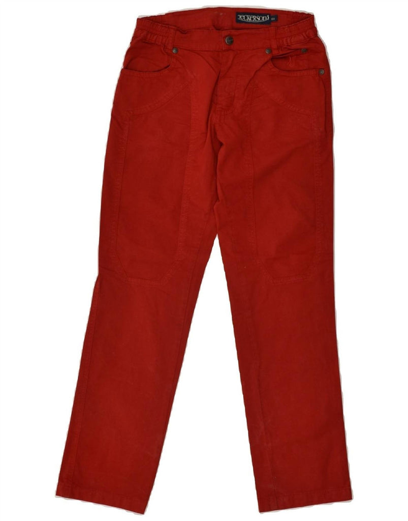 JECKERSON Girls Straight Casual Trousers 9-10 Years W24 L25 Red | Vintage Jeckerson | Thrift | Second-Hand Jeckerson | Used Clothing | Messina Hembry 