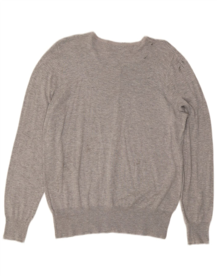 Marks & Spencer Womens Cardigan Sweater UK 16 Large  Grey Flecked Viscose