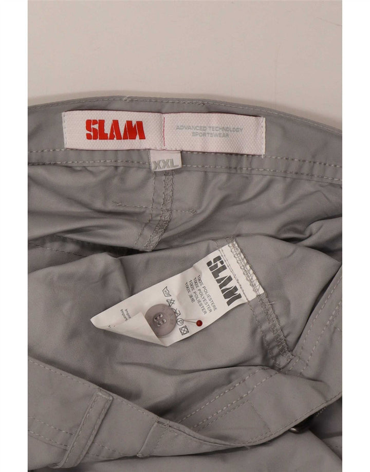 Slam Mens Cargo Shorts 2XL W40 Grey Polyester