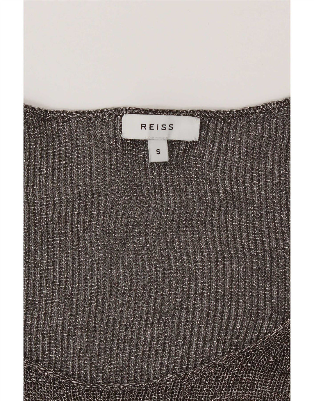 Reiss Womens Blouse Top UK 10 Small Grey Flecked