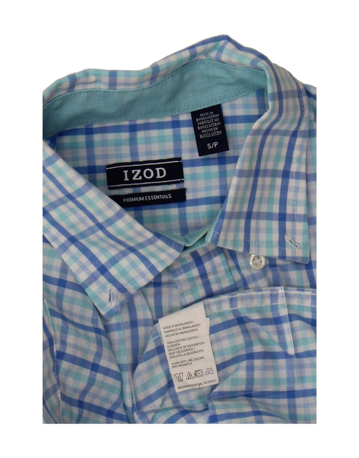 IZOD Mens Shirt Small Blue Check Cotton Vintage Izod and Second-Hand Izod from Messina Hembry 