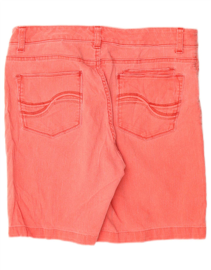 Lee Womens Perfect Fit Denim Shorts US 12 Large W30 Pink Cotton