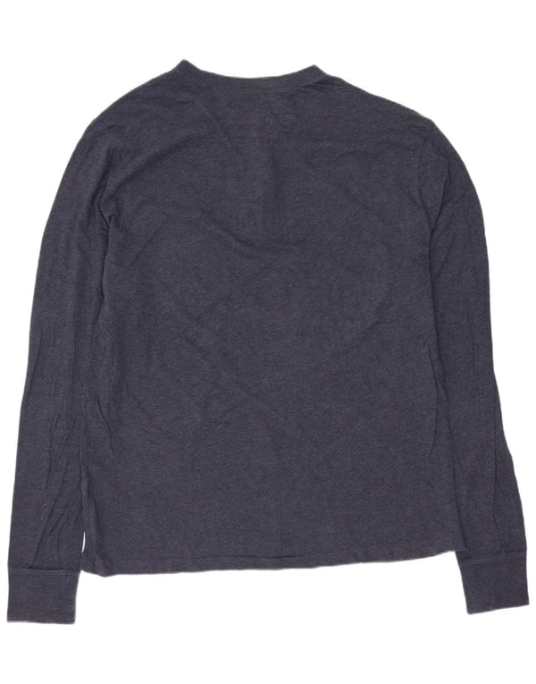 J. Crew Mens Top Long Sleeve Large Navy Blue Cotton
