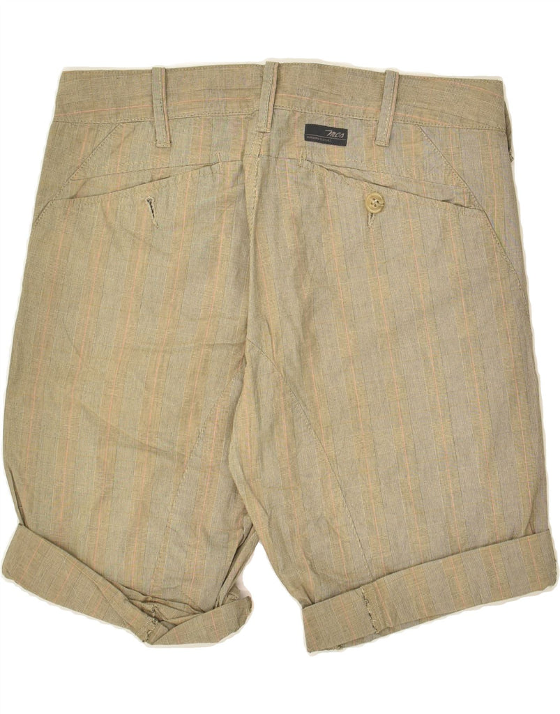 MARLBORO CLASSICS Mens Chino Shorts EU 46 Small W28  Beige Check Cotton | Vintage Marlboro Classics | Thrift | Second-Hand Marlboro Classics | Used Clothing | Messina Hembry 