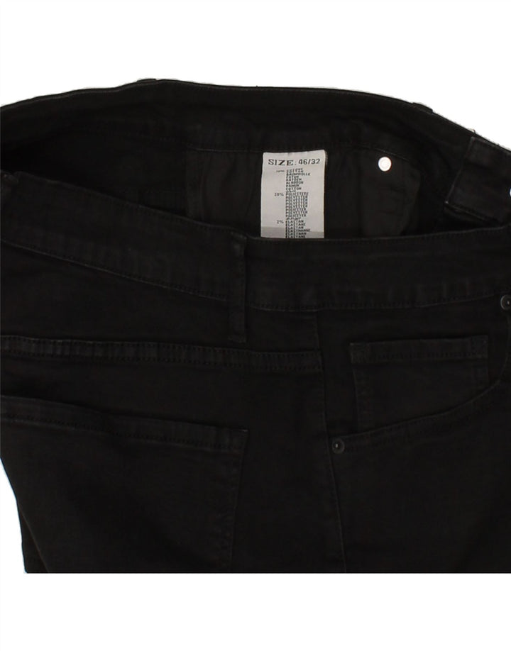 VINTAGE Womens Slim Jeans IT 46 Large W34 L32 Black Cotton Vintage Vintage and Second-Hand Vintage from Messina Hembry 