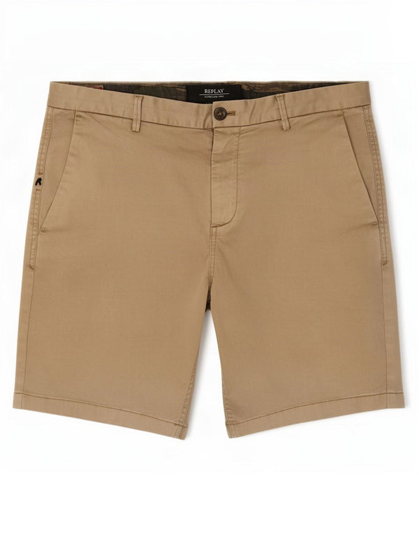 Replay Mens Chino Shorts Large W36 Beige