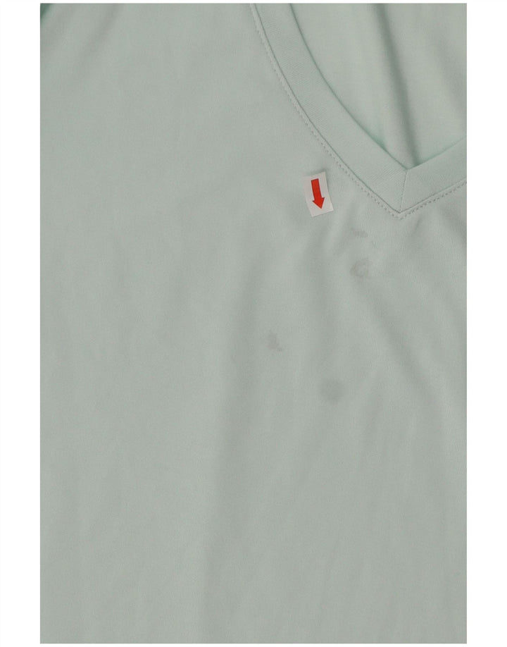 UNDER ARMOUR Womens Heat Gear T-Shirt Top UK 14 Medium Turquoise Polyester