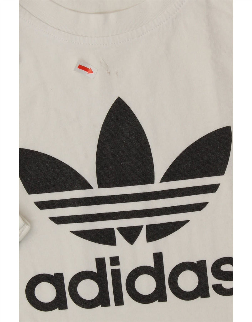 ADIDAS Mens Graphic Vest Top Small White Vintage Adidas and Second-Hand Adidas from Messina Hembry 