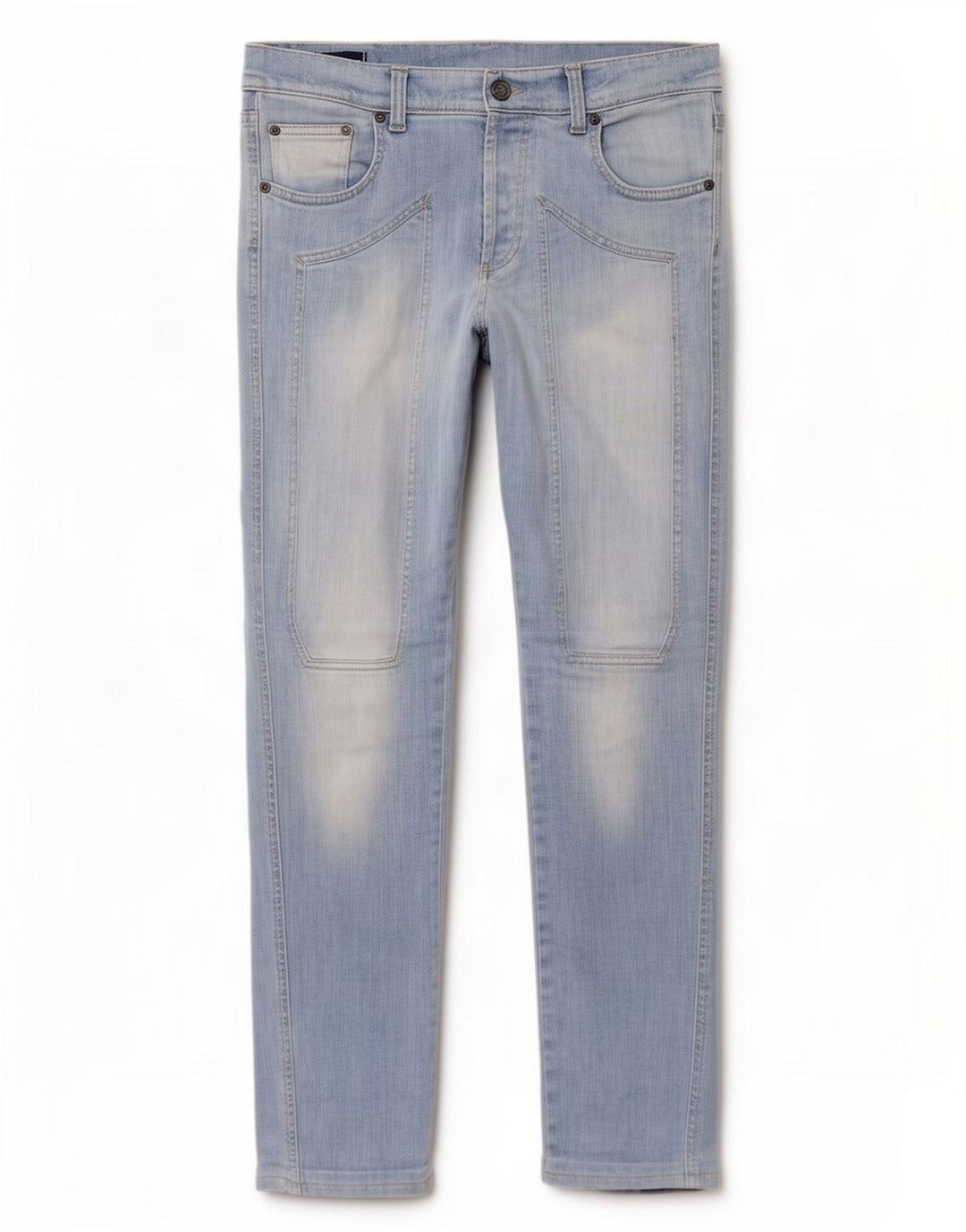 Jeckerson Mens Slim Jeans W36 L30 Blue Cotton