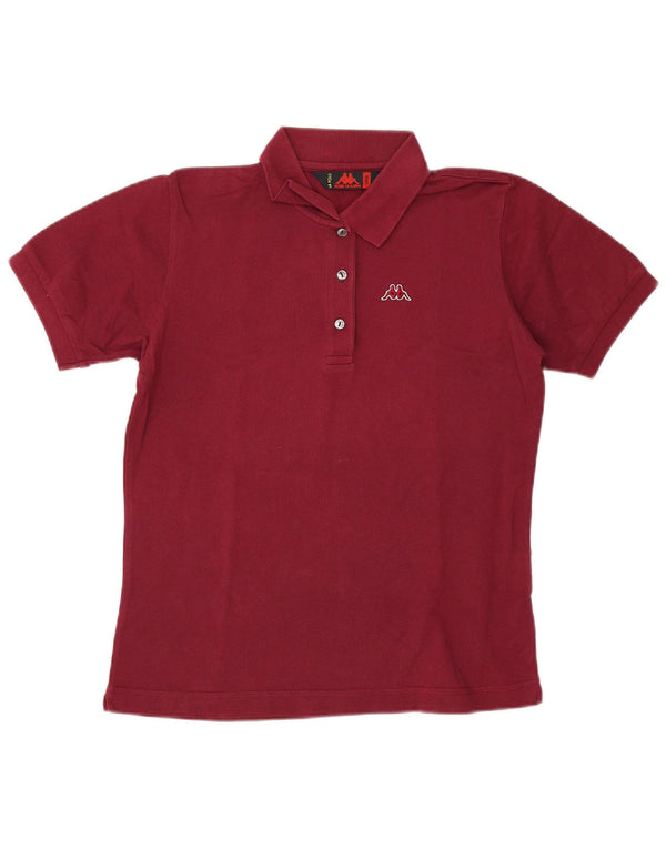 Kappa Womens Polo Shirt UK 16 Large Maroon Cotton