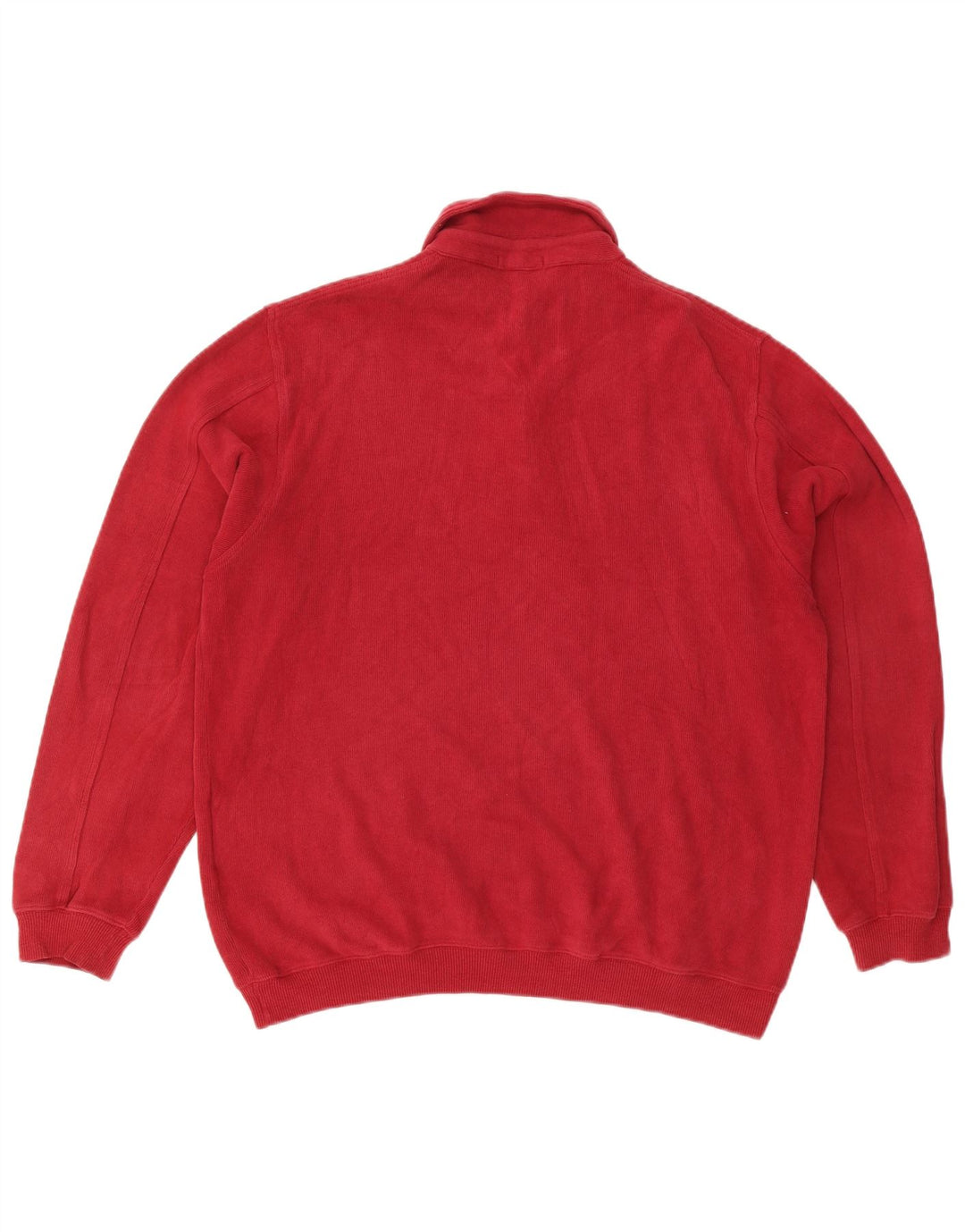 Gant Mens Polo Neck Jumper Sweater Medium Red Cotton