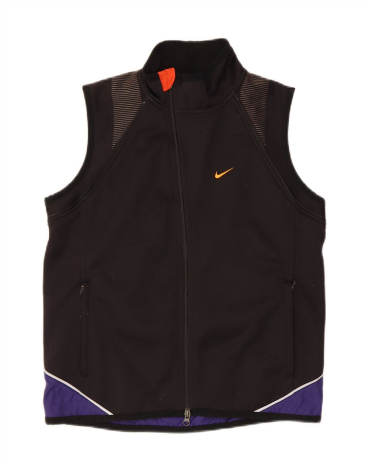 NIKE Womens Tracksuit Top Jacket UK 36/38 Small Black Colourblock Vintage Nike and Second-Hand Nike from Messina Hembry 