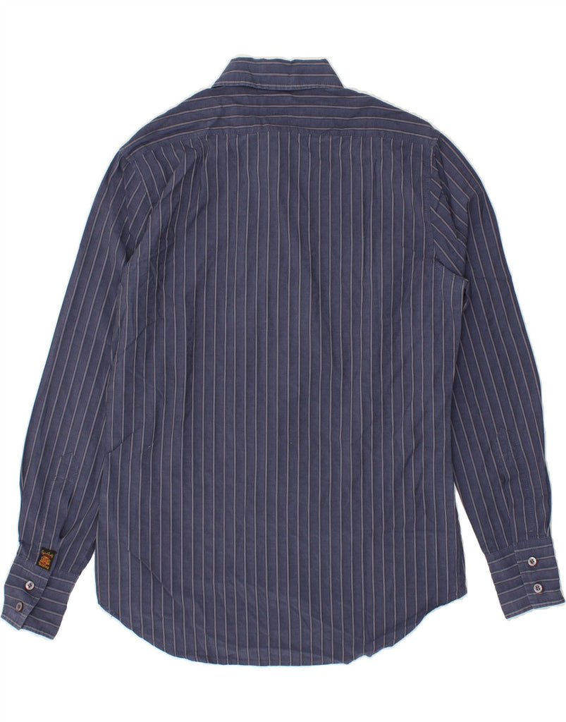 REPLAY Mens Shirt Medium Navy Blue Striped Cotton Vintage Replay and Second-Hand Replay from Messina Hembry 