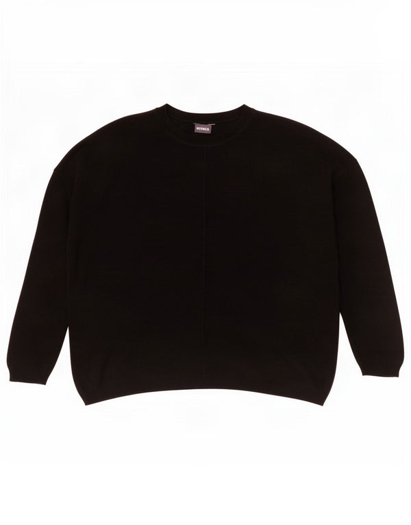 Marks & Spencer Womens Crew Neck Jumper Sweater UK 14 Medium Black