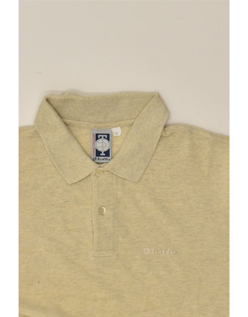 LOTTO Mens Polo Shirt Medium Beige Cotton | Vintage Lotto | Thrift | Second-Hand Lotto | Used Clothing | Messina Hembry 