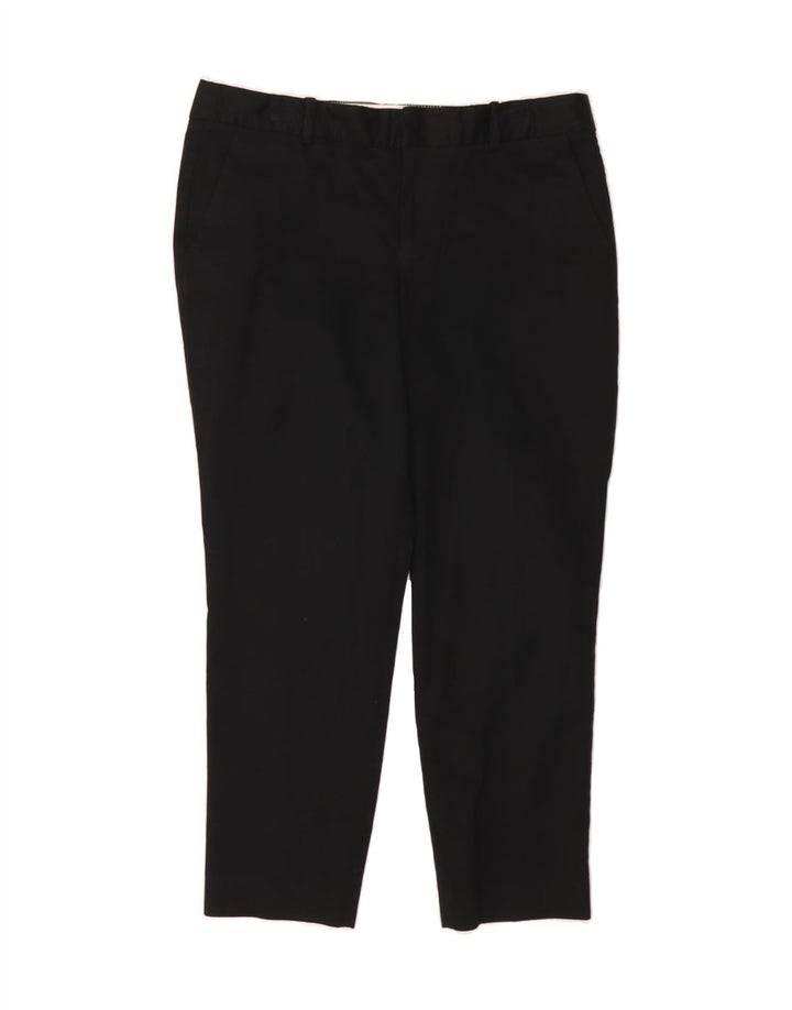EDDIE BAUER Womens Slim Cropped Trousers US 8 Medium W32 L25 Black Cotton Vintage Eddie Bauer and Second-Hand Eddie Bauer from Messina Hembry 