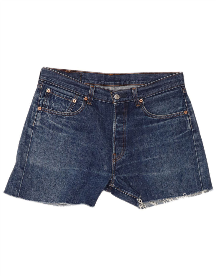 LEVI'S Mens 501 Denim Shorts W32 Medium Blue Cotton