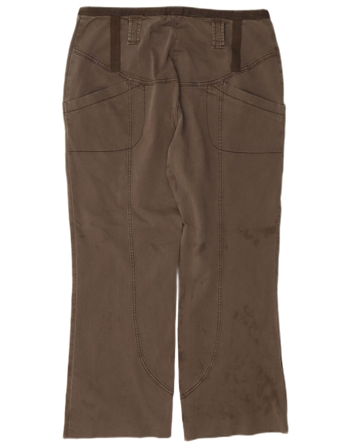 Max & Co. Womens Cropped Trousers UK 16 Large W34 L24 Brown