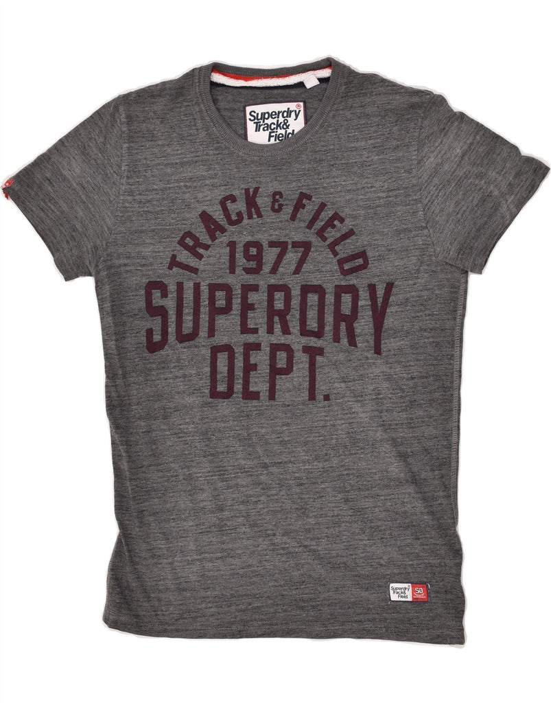 SUPERDRY Mens Track & Field Graphic T-Shirt Top Small Grey Cotton | Vintage Superdry | Thrift | Second-Hand Superdry | Used Clothing | Messina Hembry 