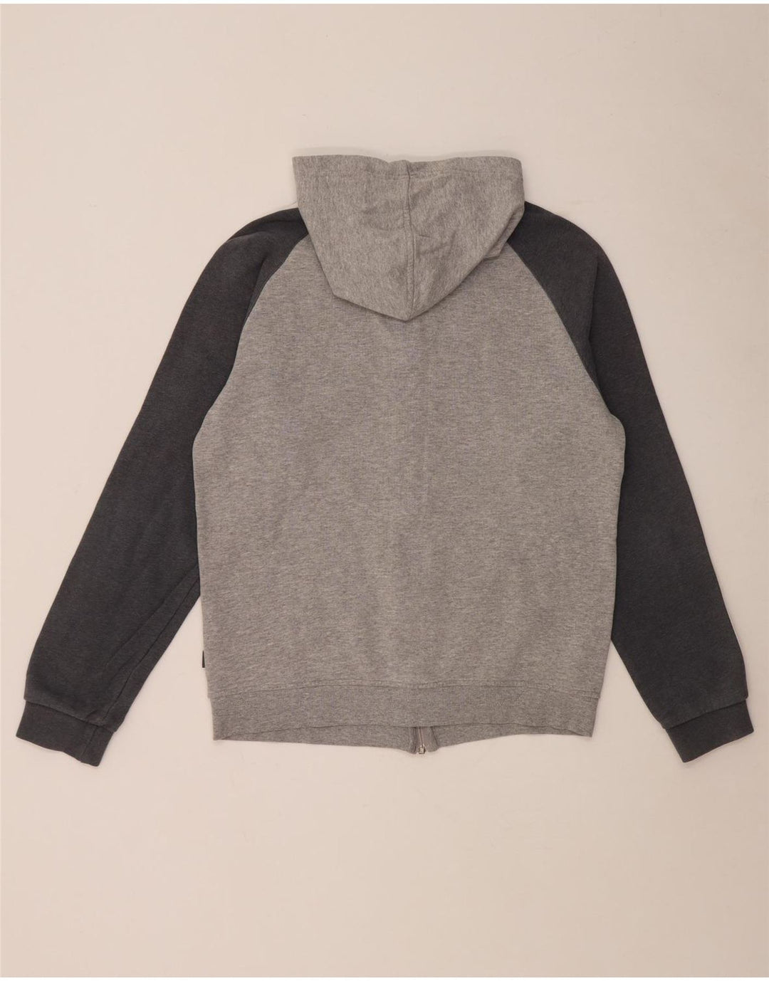 Adidas Mens Zip Hoodie Sweater Medium Grey Flecked Cotton