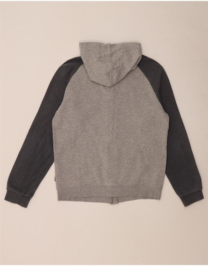 Adidas Mens Zip Hoodie Sweater Medium Grey Flecked Cotton