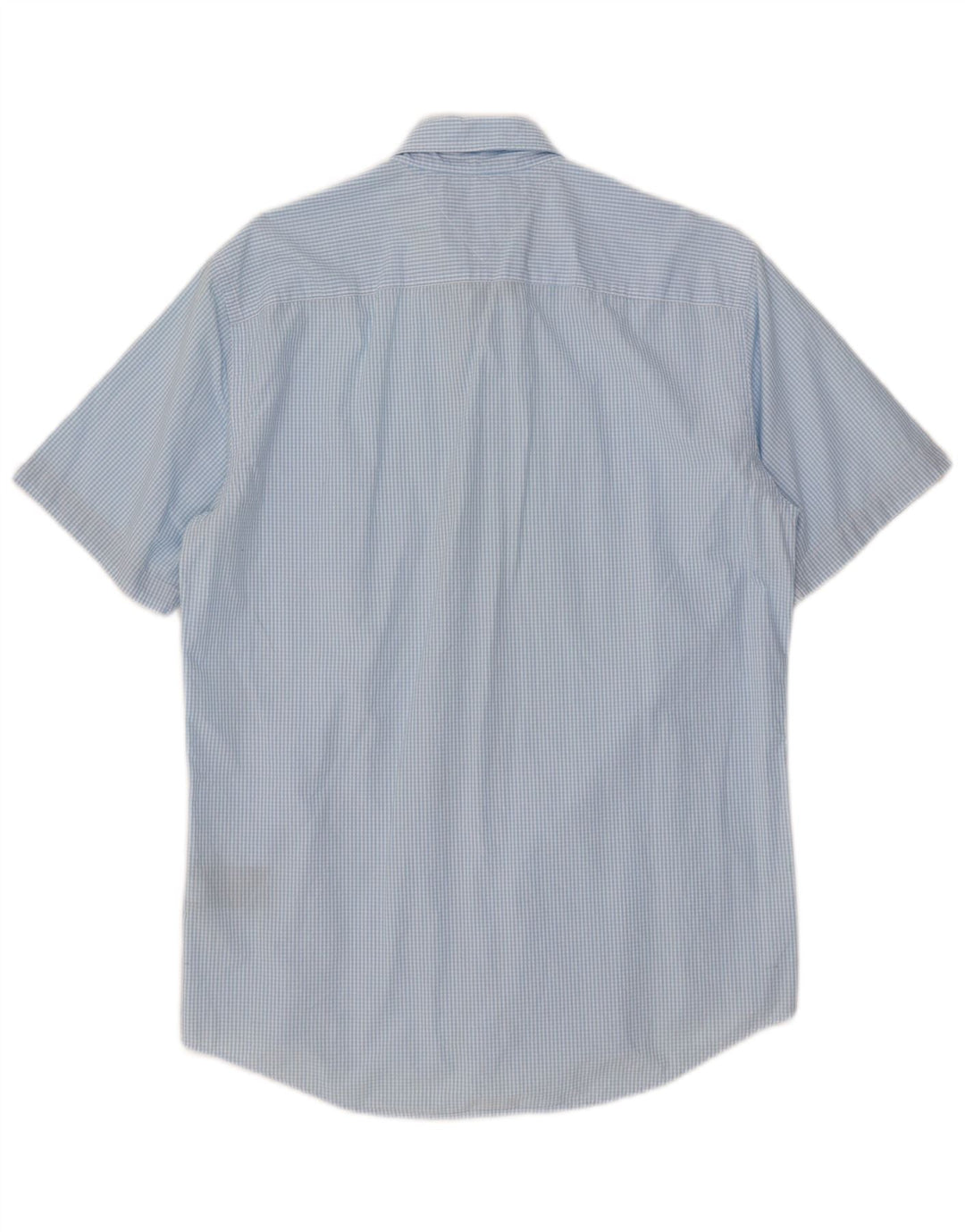 Tommy Hilfiger Mens New York Fit Short Sleeve Shirt Medium Blue Gingham