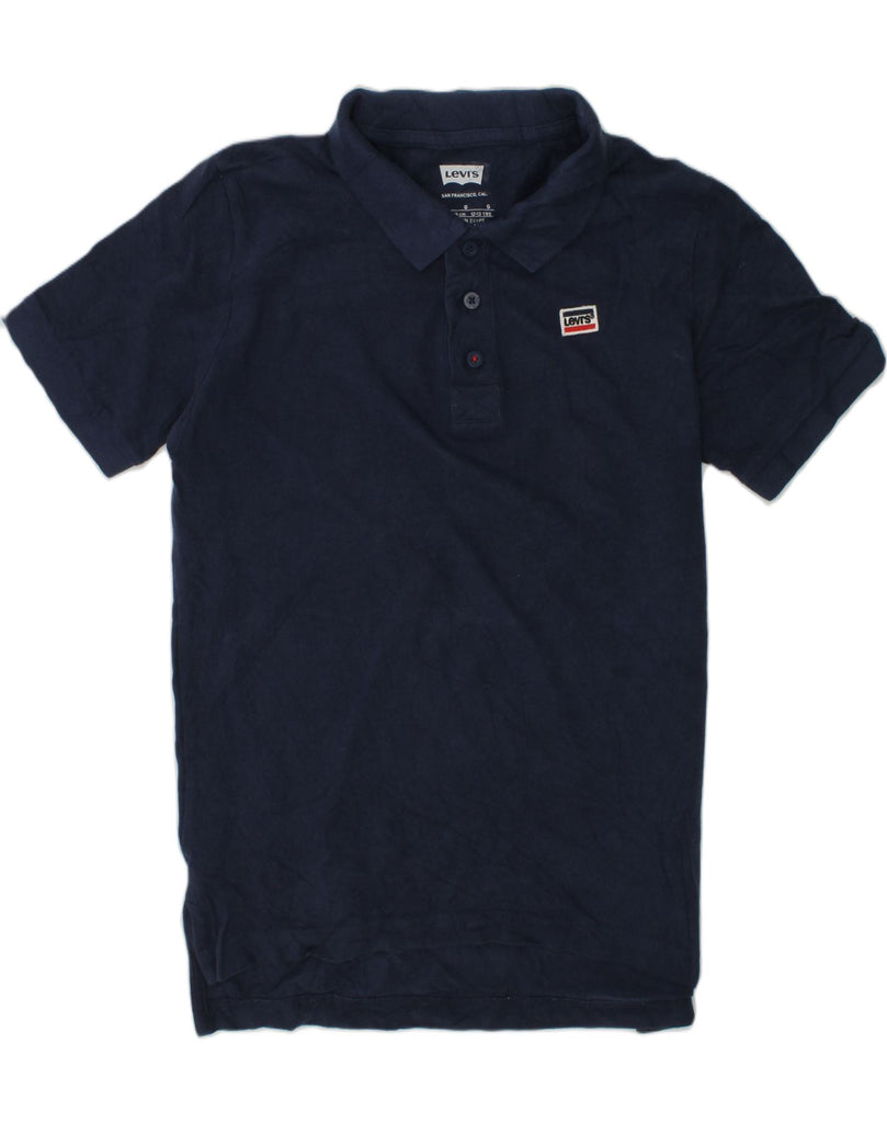 LEVI'S Boys Polo Shirt 12-13 Years Large Navy Blue Cotton | Vintage Levi's | Thrift | Second-Hand Levi's | Used Clothing | Messina Hembry 