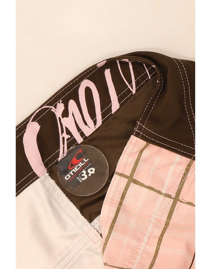 O'Neill Mens Swimming Shorts XL  Pink Check