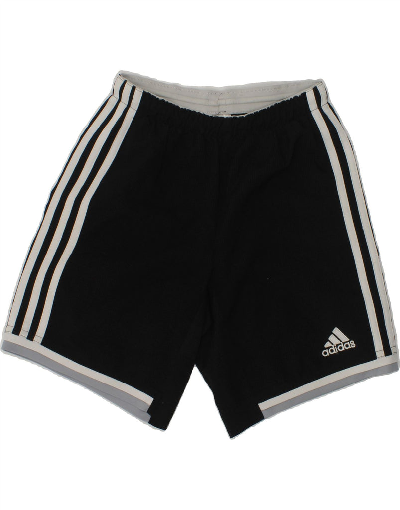 ADIDAS Boys Graphic Sport Shorts 9-10 Years Medium Black Polyester Vintage Adidas and Second-Hand Adidas from Messina Hembry 