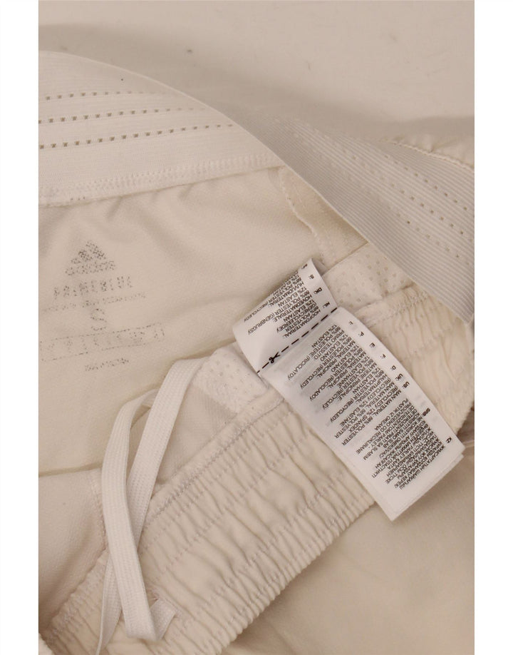 Adidas Mens Sport Shorts Small Off White Polyester
