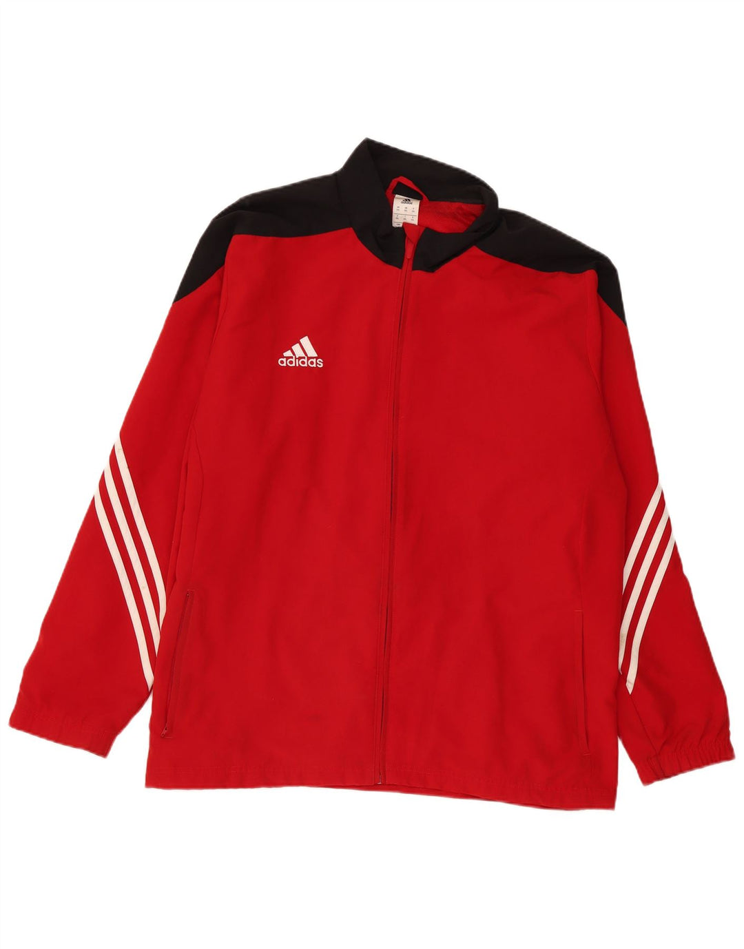 Adidas Mens Tracksuit Top Jacket 2XL Red Colourblock Polyester