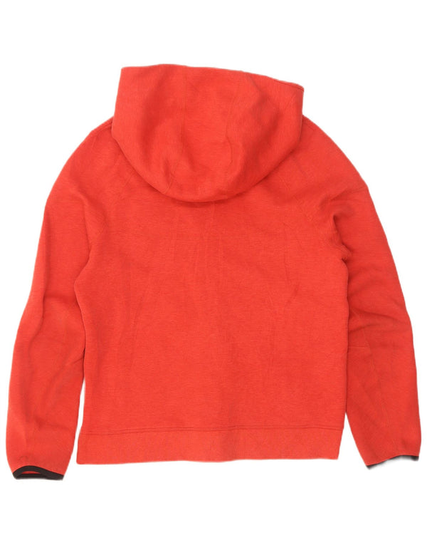 Nike Womens Zip Hoodie Sweater UK 18 XL Red Cotton