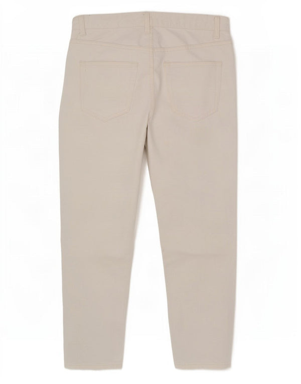 Zara Mens Cropped Slim Jeans EU 42 Large W32 L26 White