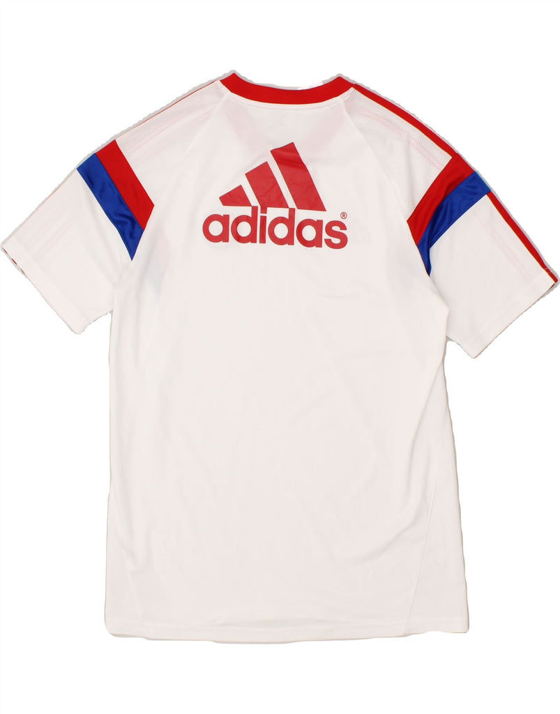 ADIDAS Boys FC Bayern Munchen Graphic T-Shirt Top 15-16 Years White | Vintage Adidas | Thrift | Second-Hand Adidas | Used Clothing | Messina Hembry 