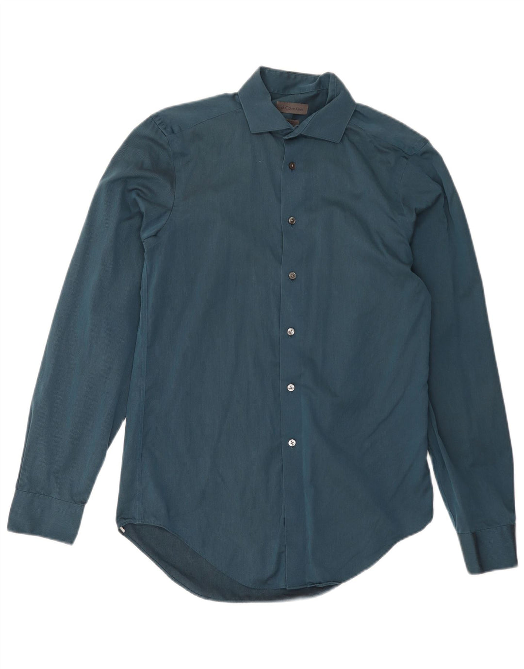CALVIN KLEIN Mens Slim Fit Shirt Size 15 Medium Blue Cotton