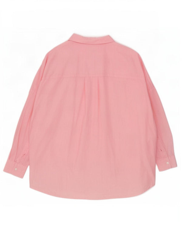 French Connection Womens 3/4 Sleeve Shirt UK 10 Small Pink Pinstripe