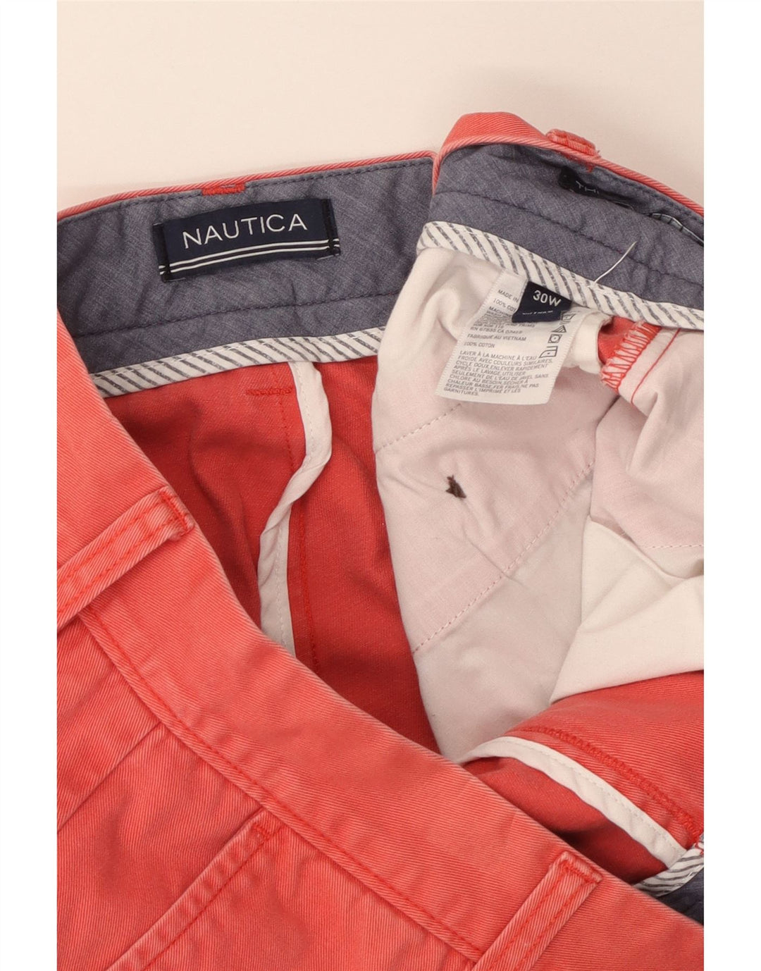 Nautica Mens Chino Shorts W30 Medium Red Cotton
